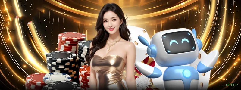 Imagem promocional do cassino online da okbrr mostrando jogos ao vivo